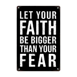 8x12 Inches Christian Art Inspirational Metal Aluminum Sign Bible Verse Wall Art for Women Motivational Poster for Men Jesus God Religious Decorations Encouraging Positive Affirmation Christian Gifts Faith Sign