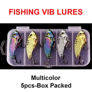 5pcs-Fishing Vib Lures Blade Baits Swimbait Fishing Lures for Bass Trout Metal VIB Hard Blade Bait for Freshwater Saltwater Gifts for Men