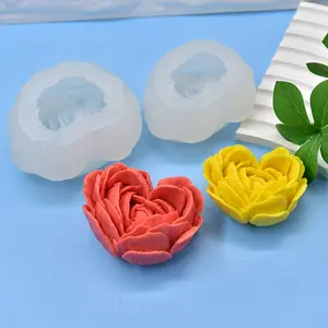 3D Heart Flower Silicone Mold DIY Candle Essential Oil Drip Resin Craft Tool Handmade Creative Home Decor