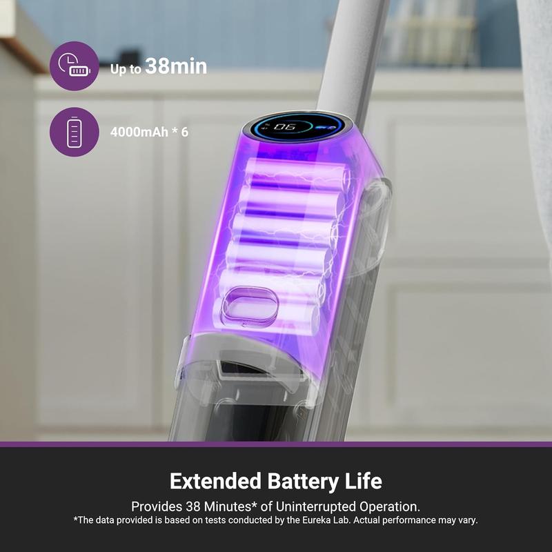 Eureka RapidWash 630 Cordless Wet Dry Cleaner 170° Reclinable Hot Air Drying Self Cleaning Vacuum Mop Combo for Hard Floors Pet Hair Sticky Messes Jumpstart Sale