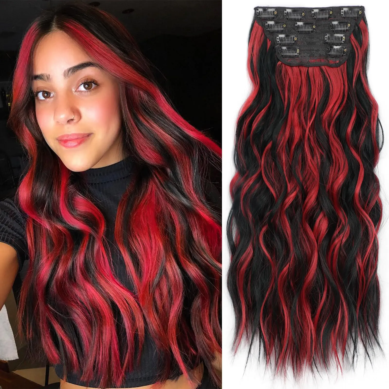 Black with Red Highlights