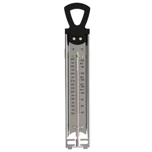Candy Thermometer with Pot Clip, Stainless Steel Deep Fry Oil Kitchen Cooking Thermometer for Jam, Syrup, Jelly, and Deep Fry, Instant Read Food Candy Thermometer for Candy Making