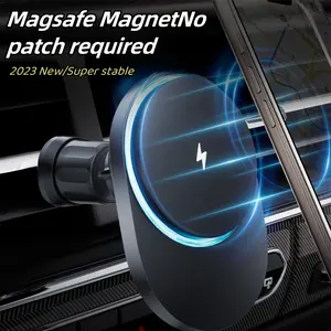15W for MagSafe Car Mount Charger for iPhone 15 [Powerful Magnets+Built-in heat dissipation] iPhone Car Mount Wireless Charger for Car [Vent] Magnetic Car Phone Holder Charger for iPhone 15 14 13 12 Fast charging Adjustable Device Smartphone