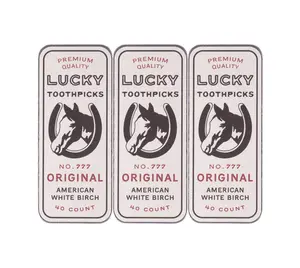 Lucky Toothpicks - Original White Birch (3 Pack Bundle)
