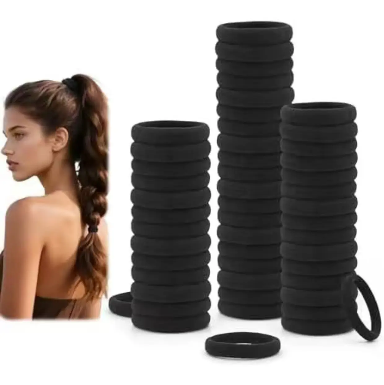 20pc Simple Style Plain Color Hair Tie Set,Casual Versatile Hair Accessories for Women & Girls,Minimalist Headwear Suitable for Thick Hair Gym Wrap Headband