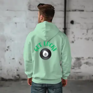 Mint Green 8-Ball Hoodie – Unisex Lucky Graphic Sweatshirt