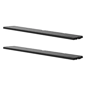 Suncast 2 Pack Horizontal/XL Vertical Shed Shelf Kit Wall Outdoor Storage, Black