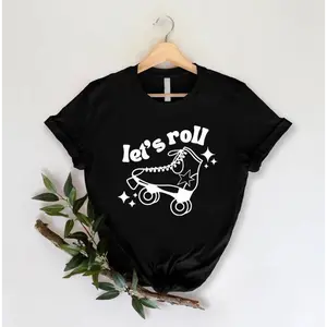 Let's Roll Shirt, Roller Skate T-Shirt, Roller Skating Gifts, 80s Shirt, Skater Shirt,Roller Derby Shirt,Roller Unisex Tee,Summer Tee