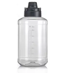 64 fl oz Reusable Water Bottle, Clear, Light-Weight