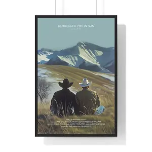 Global Vintage Minimalist Brokeback Mountain Movie Poster Unframed Wall Art For Cult Movie Enthusiasts