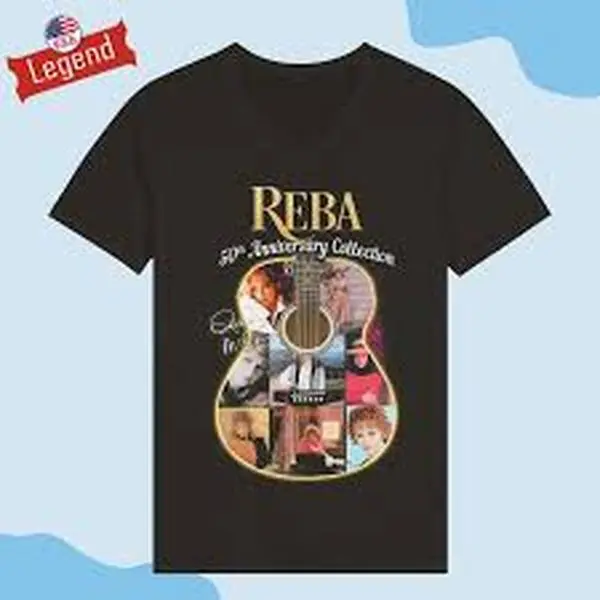 Reba McEntire 50th Anniversary Collection Guitar Signature T-shirt