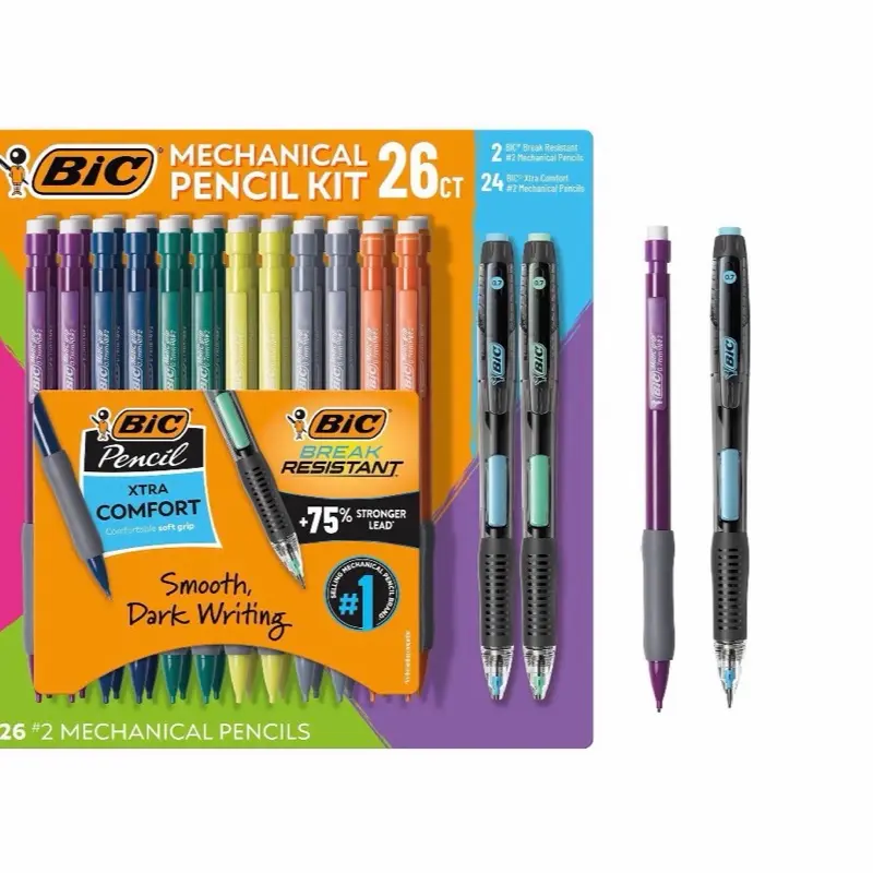 BIC Mechanical Pencil Kit - 0.7mm #2 Lead Pencils, 26-Count Set BIC Mechanical Pencil Kit - 0.7mm #2 Lead Pencils, 26-Count Set