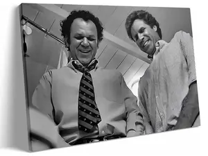 Funny Step Brothers Wall Art Comedy Movie Bathroom Prank Scene Poster Print Framed Black and White Canvas Wall Art Humour Wall Decor for Men Bedroom Living Room Home Decoration