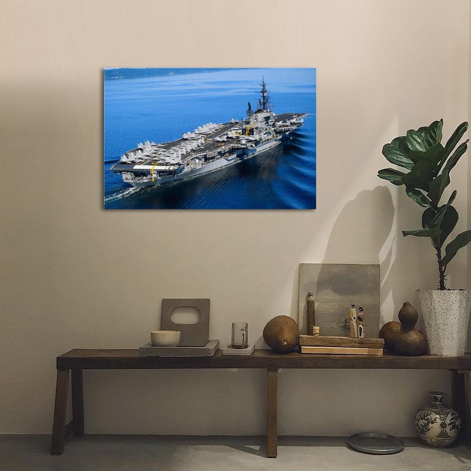 Military Ship Poster USS Midway (CV-41) Poster Decorative Painting Canvas Wall Art Picture Print Modern Family Bedroom Decor