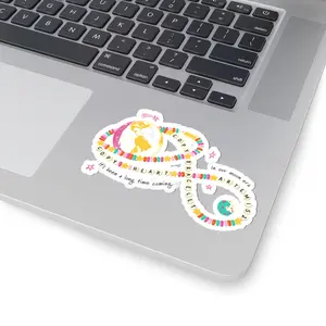 Copy Heart, Copy Bracelet, Copy Moon Joy Quote Sticker, Artemis II NASA Mission Sticker