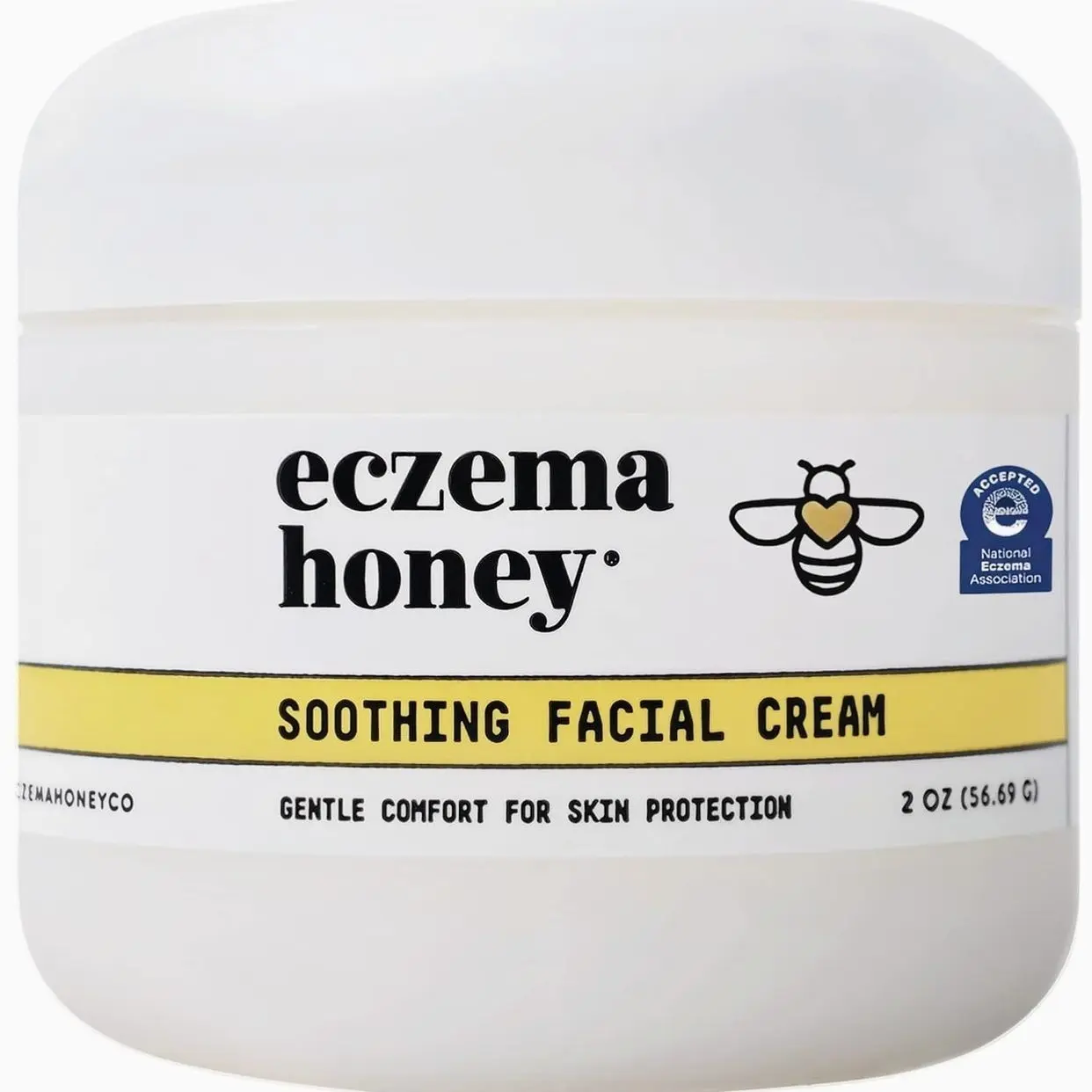 ECZEMA HONEY Soothing Facial Cream - Eczema Lotion for Face, Eyelids, Lips, and More - Natural Dry Skin Repair (2 Oz)