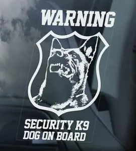 Security K9 Dog On Board - Car Window Sticker
