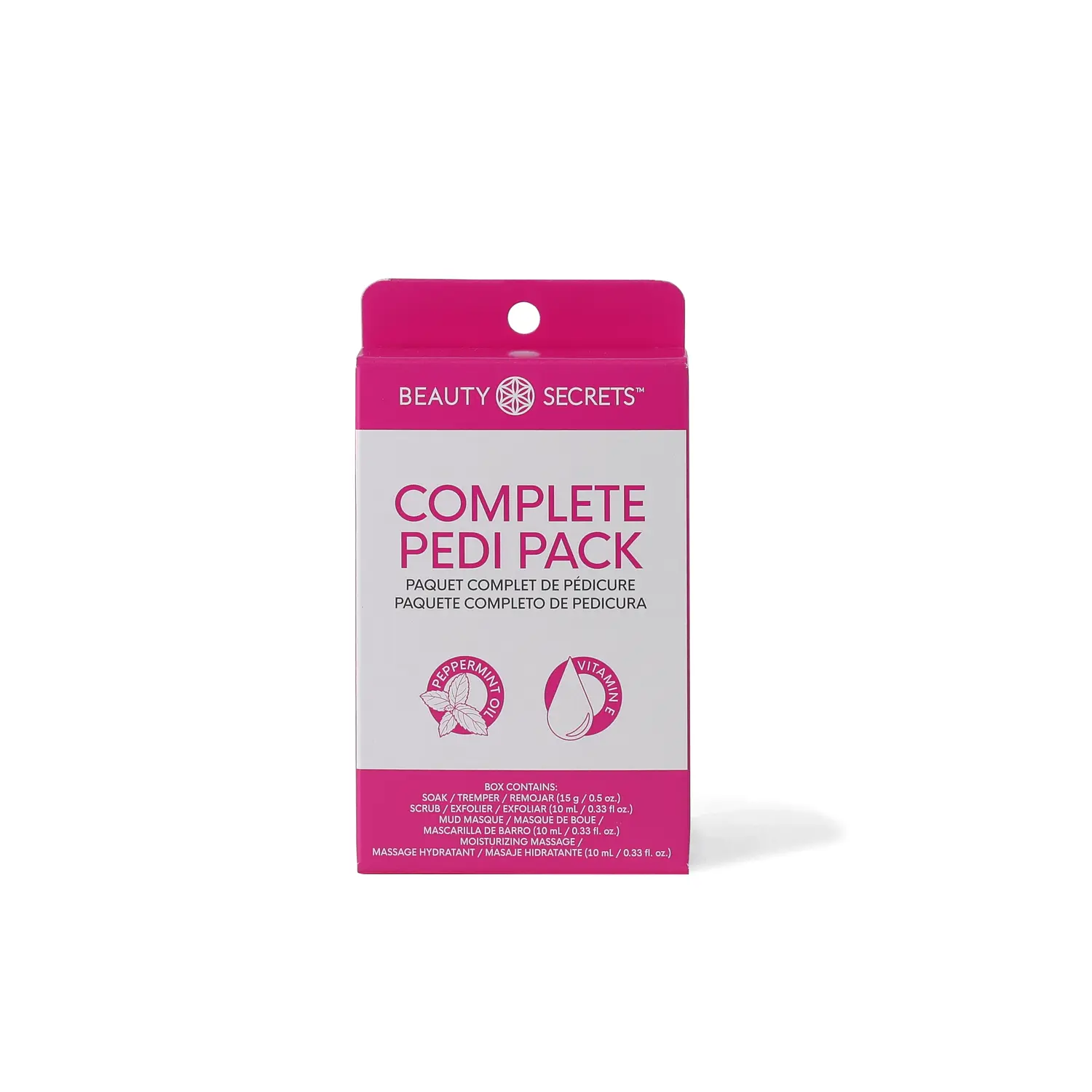 Beauty Secrets Complete Pedi Pack, Moisturizing mud masque, Feet Mask, Hydrating