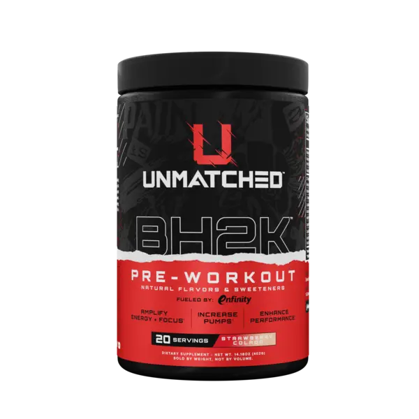Unmatched BH2K All-Natural Pre-Workout Supplement for Bodybuilding, Powerlifting and Heavy Duty Workout Dietary Healthcare Edible Fitness Optimum