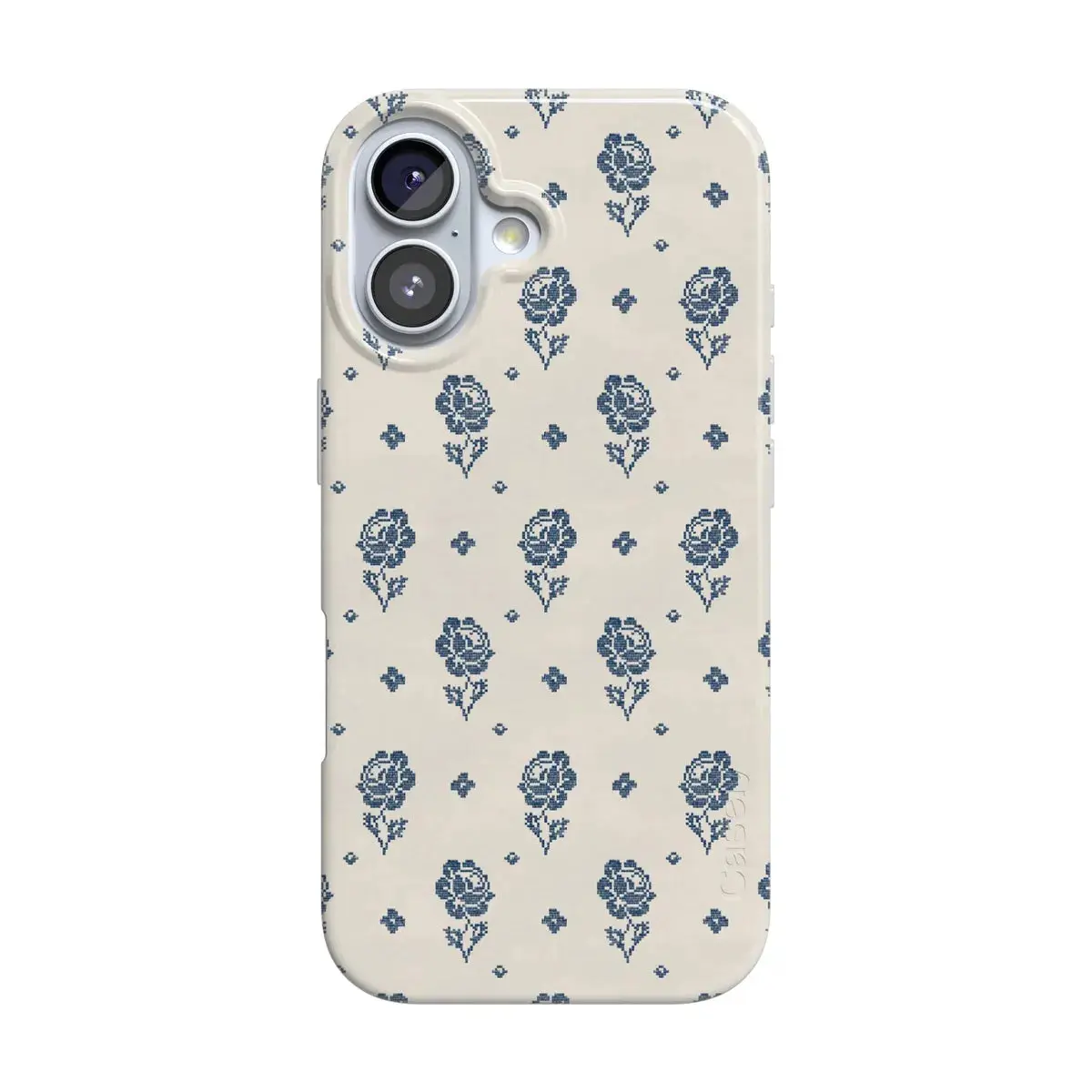 Casely iPhone 17 Case | Seaside Stitch | Vintage Roses | Compatible with MagSafe | Classic Ultra Thin Design
