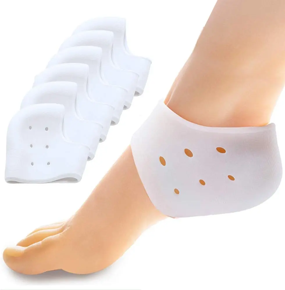 Heel Sleeves, Sumiwish 6PCS Gel Heel Cushion, Heel Support for Plantar Fasciitis, Heel Protector Pads for Bone Spur, Heel Spur Pain Relief and Cracked Heels