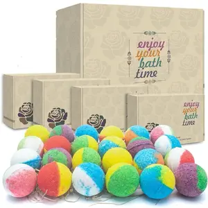 Body Care Sets - Comfy Cosmetics in Brown Box with Colorful Balls - Comfort