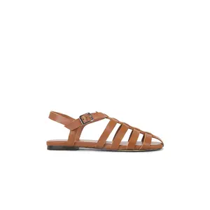 RAYE Galia Fisherman Sandal in Cognac