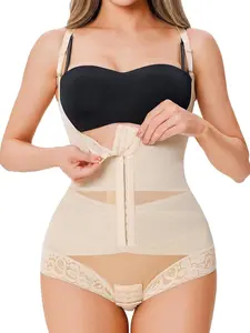 Women's Shapewear Bodysuit, Breathable Mesh Fabric, Lightweight, High Elasticity, Fits, Lace Trim, Tummy Control, All Seasons Wear push up bra, Underwear