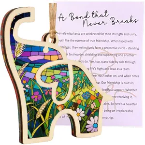 Friendship Elephant Ornament, Sisterhood Elephant Gifts for Women with Story Card, Friendship Gifts for  , Birthday Gifts for , Graduation Gifts for .