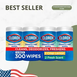 75-Count Crisp Lemon and Fresh Scent Bleach Free Disinfecting Cleaning Wipes (4-Pack)