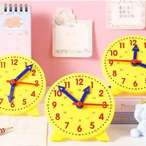 8-Piece Digital Time Teaching Clock Model Set, Simple Multi-Use School Learning Tool, Student Clock Learning Supplies (random Colors)