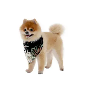 Pet Bandana in Wispy Cereus Light Black
