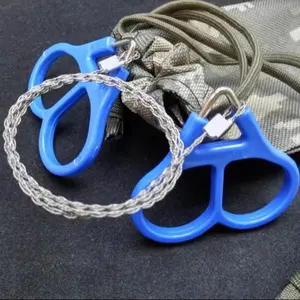 Outdoor Survival Tool Steel Wire Saw 4 Strand, Versatile Rope Saw for Camping, Portable Multi-Function Wire Saw, Stainless Steel Tool