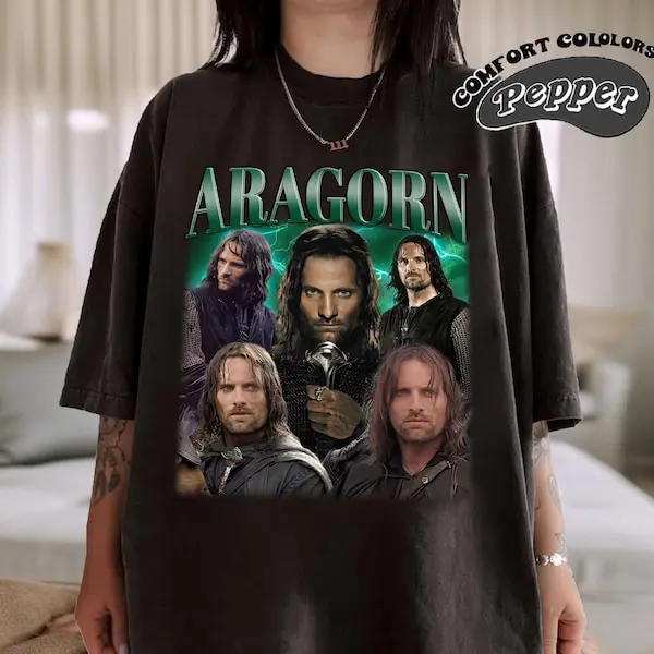 ARAGORN Shirt, Comfort Colors Shirt, Lord of the Rings Retro Shirt, Aragorn Fan Gift, Vintage 90s Shirt, Bootleg Shirt