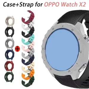 Watch Band & Case for OPPO Watch X2 Strap Sport Bracelet for OPPO Watch X2  Silicone Wristand Smartwatch Accessories