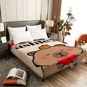 Cartoon bear heart-shaped Ashley orange foam mattress, suitable for bedrooms, rental apartments, student dormitories, and is an essential for sleep.