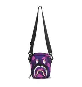 Bape Shark Camo Shoulder Bag Purple
