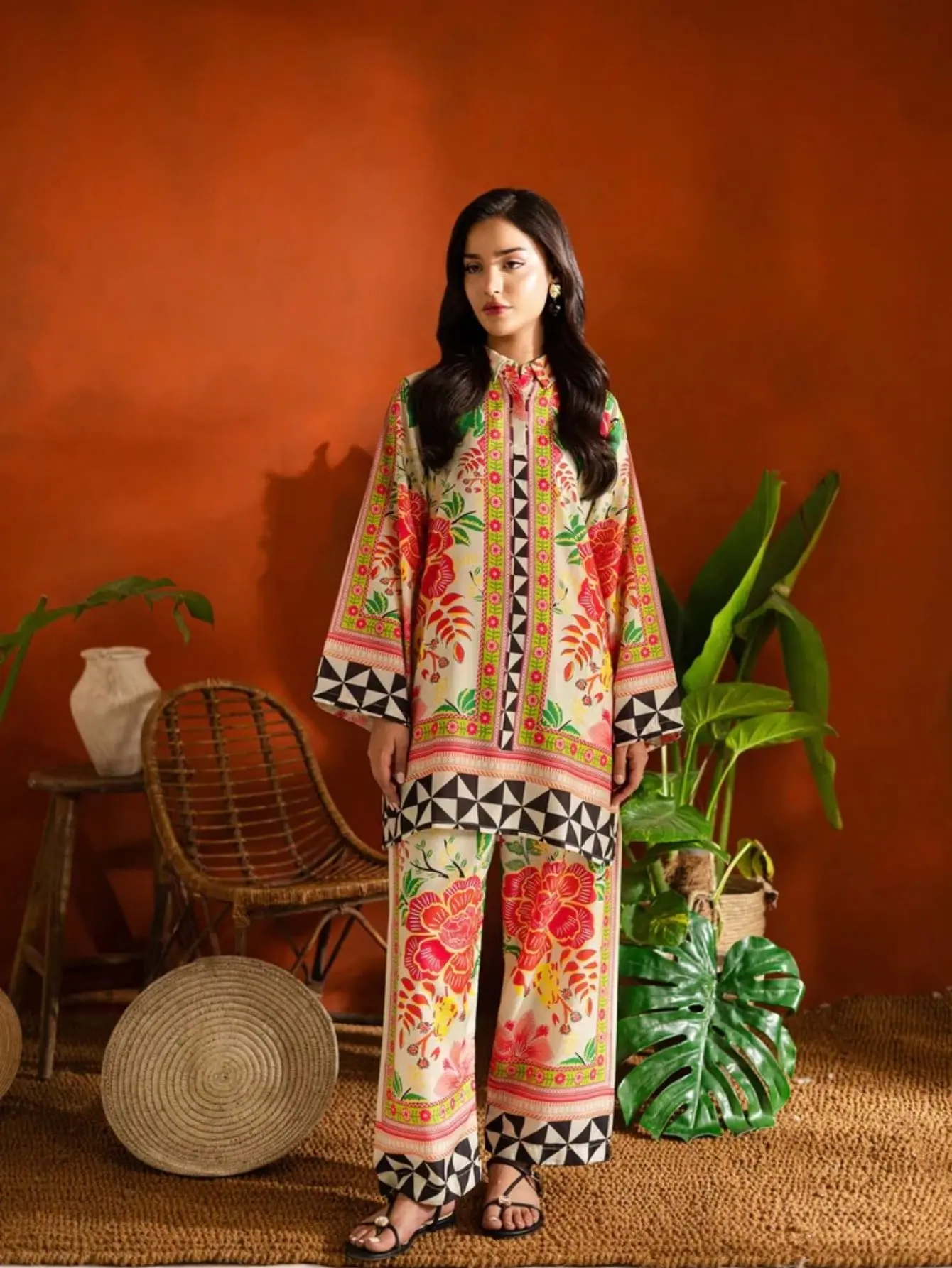 Floral    Casual    Fabric    South Asian Modern Women Dress