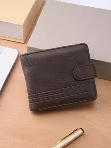 Men's Business Casual Wallet, 11cm Short Wallet with Transparent Card Slot, All-Seasons Leather Design, Perfect for Office Use