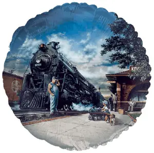 Whistle Stop Mylar (foil) Balloon