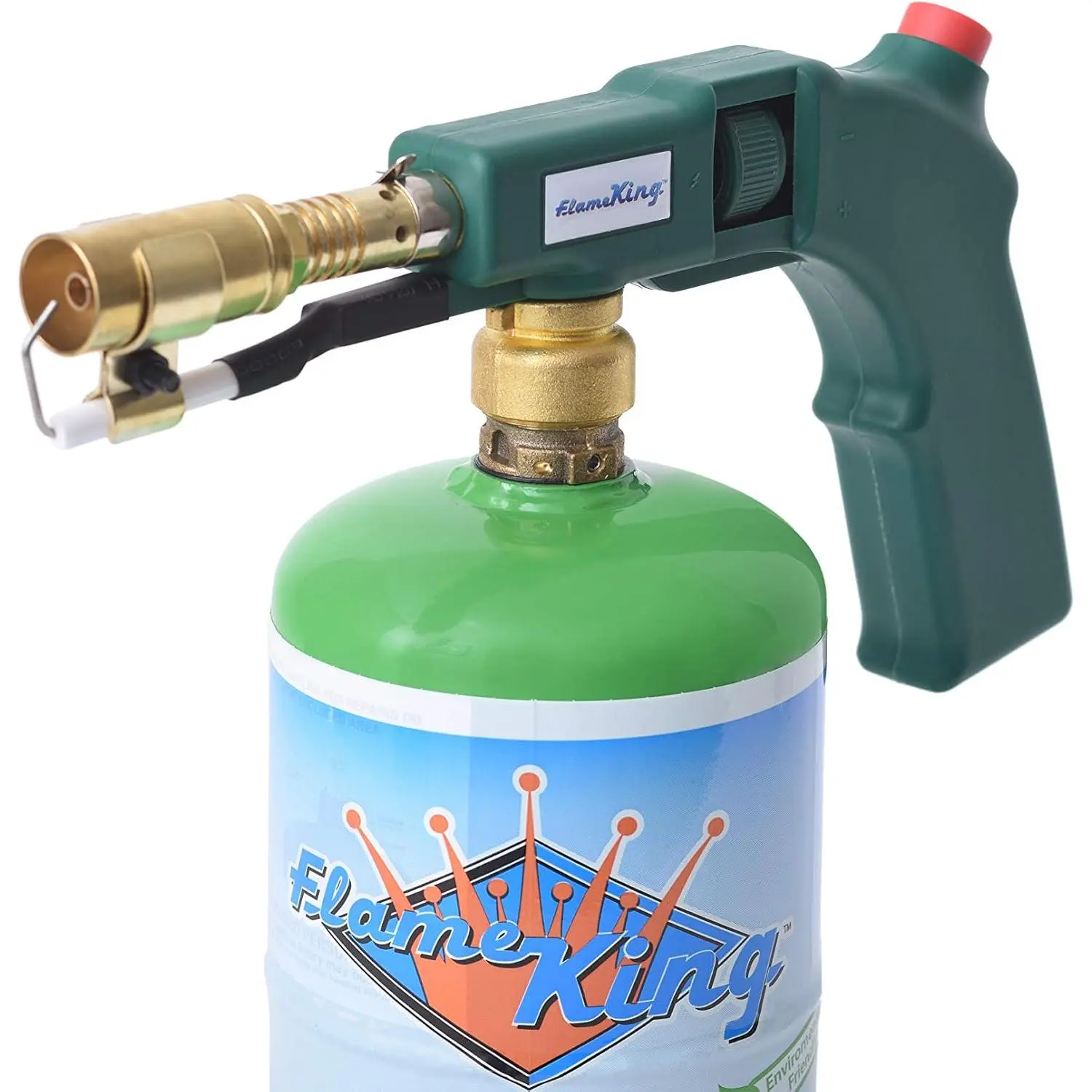 Flame King Propane & Mapp Gas Blow Torch 27,000 BTU w/ Self-Igniter for Searing, Soldering and as Fire Starter