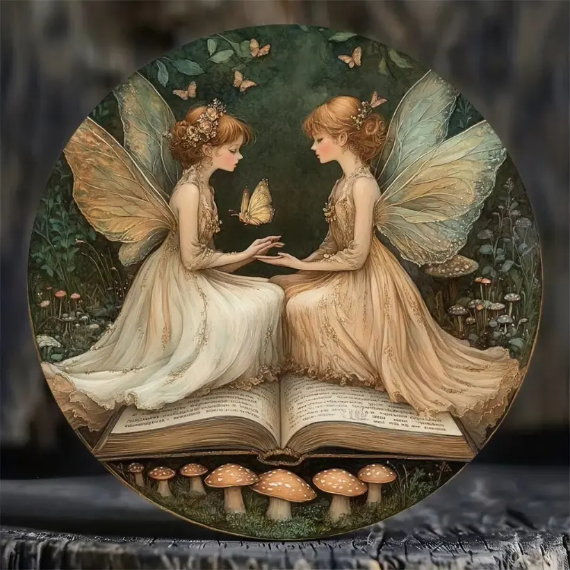 Enchanting Aluminum Fairy Garden for Indoor and Outdoor Use with Antique Finishes and Whimsical Fairy Decor