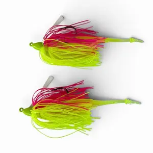 LIMITED EDITION Electric Chicken Custom Made Swim Jig 2 PACK choose 3/8oz or 1/2oz Freshwater Fishing Pro with Sharp Mustad Hooks and Custom Skirts and Trailers