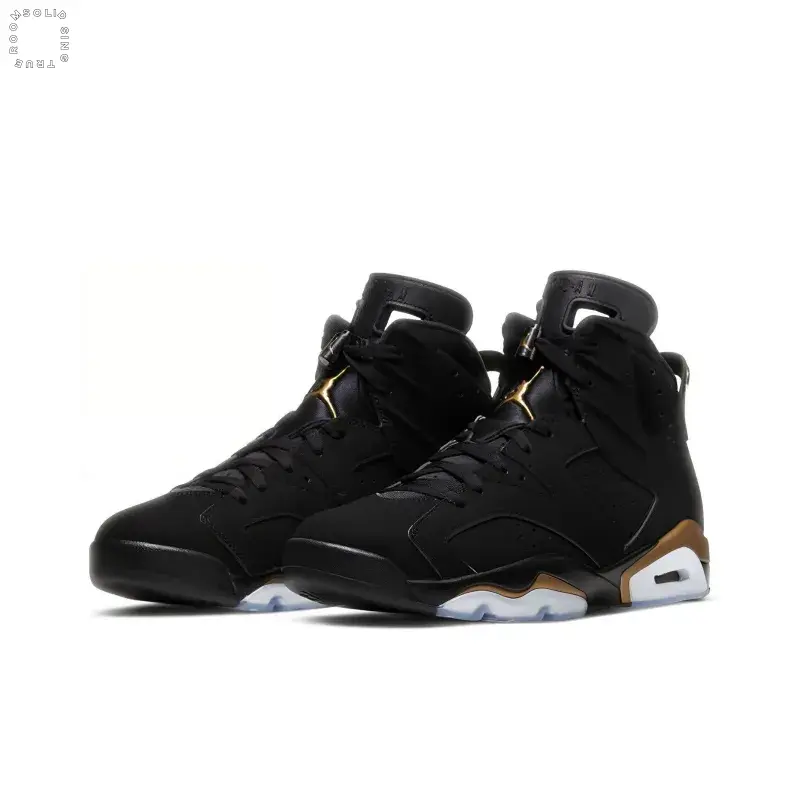 Black Metallic Gold Accented High-top Retro Basketball Sneakers | Premium Matte Nubuck Upper | Translucent Frosted Outsole With Embedded Air Cushion, Suitable for Luxurious Streetwear, Formal Casual Occasions and Daily Basketball Training