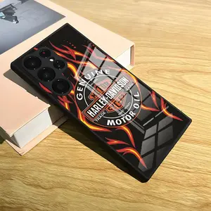 Phone Case for S25 Ultra Samsung Galaxy S26 S24 Fe S22 S20 Plus S23 21 Fe Tempered Glass Back Cover Motorcycle Harleys Davidsons Protective