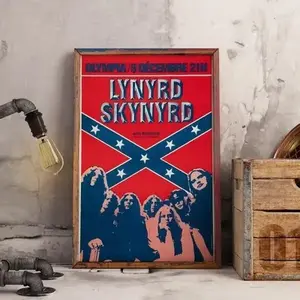 Lynyrd Skynyrd vintage poster no frame, home decor, music wall art, southern rock music