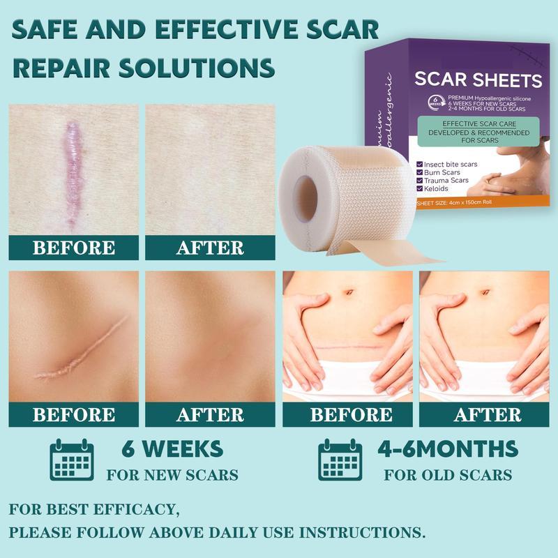 Professional Silicone Scar Sheets king- Scars Removal Treatment-Anti-Aging, Dark Spot – Flexible Reusable Silicone Tape for Skin Care Routine