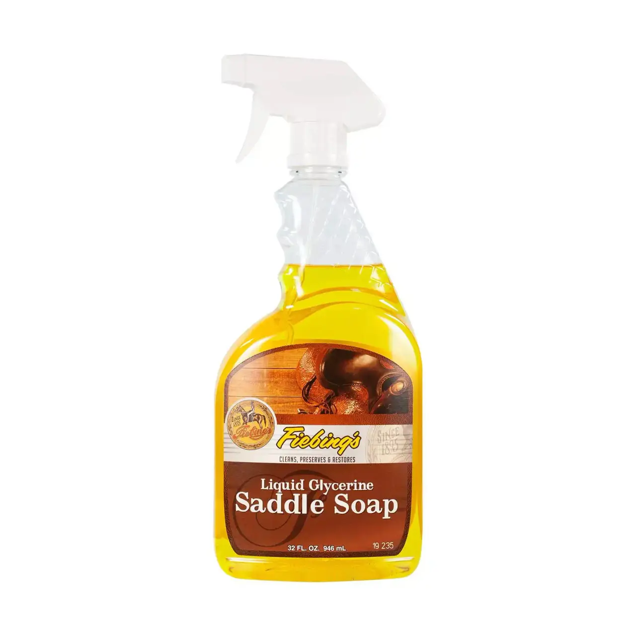 Fiebing's Liquid Glycerine Saddle Soap Pump Spray - 32 fl oz Leather Care for Footwear, Tack - Cleaner, Conditioning Solution Prevents Dryness, Delivers Soft Supple Finish