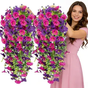 2 Piece Artificial Flower Set, Mixed Color Trumpet Flowers, Ideal for Home Decor, Weddings, Parties, Gardens, DIY Projects