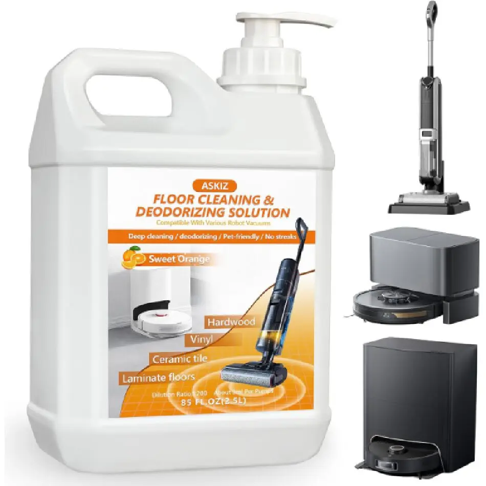 85 FL OZ Floor Cleaning Solution,Floor Cleaner for Mopping with Tineco,Deep Cleaning &Deodorizing for Roborock,Compatible with Saros Series,S8/S7 Series,Q Revo/Q Series,iFLOOR Series Wet Dry Vacuum